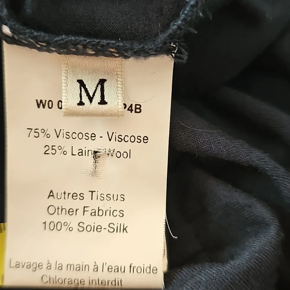 Lanvin Midnight Blue Fabric. Wool Blend. Sz Med. - Picture 10 of 10